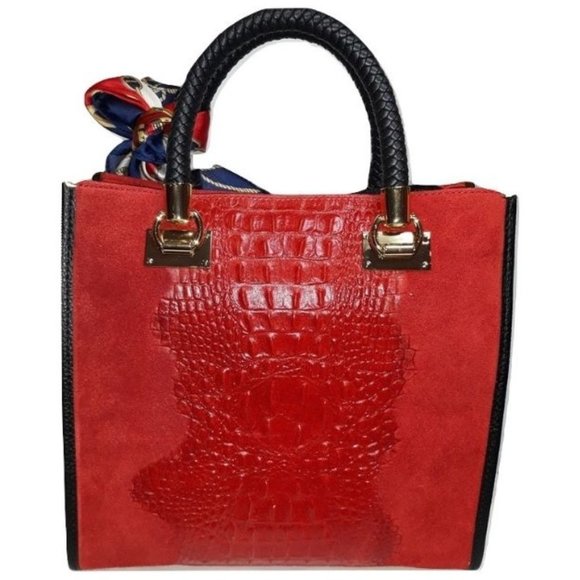 Genuine Leather/Suede Handbag - Picture 3 of 9